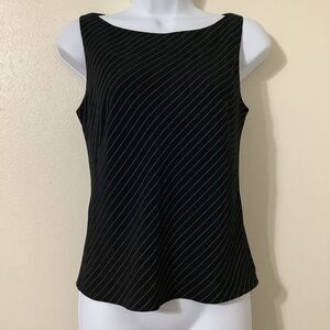 Vintage Y2K Office Siren Old Money Preppy Dark Academia Striped Sleeveless Top 2